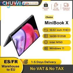 CHUWI MiniBook X N150 Laptop 10.51 Inch 16GB RAM 512GB SSD 2-in-1 Yoga Mode Intel Windows 11 Notebook 360° Flipable WiFi 6 [prod