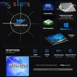 CHUWI MiniBook X N150 Laptop 10.51 Inch 16GB RAM 512GB SSD 2-in-1 Yoga Mode Intel Windows 11 Notebook 360° Flipable WiFi 6 [prod