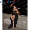 Sexy Tiered A Line Dresses Evening 2026 Strapless High Side Slit Women's Formal Evening Gowns Customized فساتين سهر [product.bra