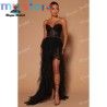 Sexy Tiered A Line Dresses Evening 2026 Strapless High Side Slit Women's Formal Evening Gowns Customized فساتين سهر [product.bra