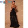 Sexy Tiered A Line Dresses Evening 2026 Strapless High Side Slit Women's Formal Evening Gowns Customized فساتين سهر [product.bra