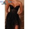 Sexy Tiered A Line Dresses Evening 2026 Strapless High Side Slit Women's Formal Evening Gowns Customized فساتين سهر [product.bra