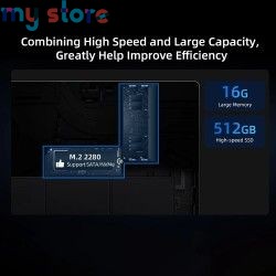 BMAX Y14 Plus Laptop Computer 14'' IPS FHD Notebook Windows 11 10000mAh Battery 16GB RAM 512GB SSD Intel N150 laptop USB Type-C 