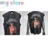 2026 New Cactus Jack Men's American Streetwear Print Tank Top Loose Fit Washed Distressed Vest Sleeveless UTOPIA T-Shirt [produc