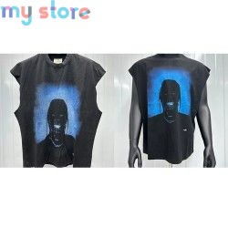 2026 New Cactus Jack Men's American Streetwear Print Tank Top Loose Fit Washed Distressed Vest Sleeveless UTOPIA T-Shirt [produc