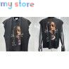 2026 New Cactus Jack Men's American Streetwear Print Tank Top Loose Fit Washed Distressed Vest Sleeveless UTOPIA T-Shirt [produc