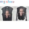 2026 New Cactus Jack Men's American Streetwear Print Tank Top Loose Fit Washed Distressed Vest Sleeveless UTOPIA T-Shirt [produc