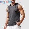 1pcs Summer Men's Tank Tops Male Solid Color Vest Sleeveless Tees For Male Hooded Man Vests Tops Hip Hop Men Tank Top T shirt [p
