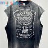 Vintage SAINT Guns N Roses Washed T-Shirts High Quality Dirty Soil Spray Hand Worn Tank Top T Shirt Tee Tops [product.brand] 1 -