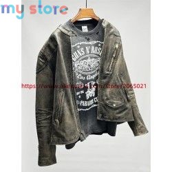 Vintage SAINT Guns N Roses Washed T-Shirts High Quality Dirty Soil Spray Hand Worn Tank Top T Shirt Tee Tops [product.brand] 9 -