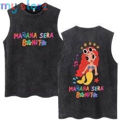 Hot Sale Karol G Bichota Music Album Washed Tank Tops Hip Hop Fashion Men Women Breathable Cozy Cotton Oversized Sleeveless Tees