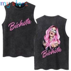 Hot Sale Karol G Bichota Music Album Washed Tank Tops Hip Hop Fashion Men Women Breathable Cozy Cotton Oversized Sleeveless Tees