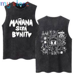Hot Sale Karol G Bichota Music Album Washed Tank Tops Hip Hop Fashion Men Women Breathable Cozy Cotton Oversized Sleeveless Tees