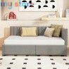 Upholstered bed sofa 90*200 multifunctional bed with 2 large storage drawers and slatted frame, skin-friendly velvet fabric [pro