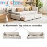 Upholstered bed sofa 90*200 multifunctional bed with 2 large storage drawers and slatted frame, skin-friendly velvet fabric [pro