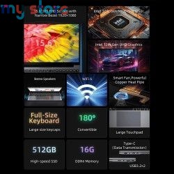 Bmax X15 Pro Laptop Computer 15.6'' IPS Intel 12th Gen N100 16GB DDR4 RAM 512GB SSD Windows 11 Notebook Numeric Keyboard HDMI W 