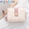 New Cat PU Leather Coin Purse Women Fashion Short Wallet Folding Zipper Wallet ID Card Holder Travel Lightweight Cash Coin Bags 