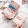 New Cat PU Leather Coin Purse Women Fashion Short Wallet Folding Zipper Wallet ID Card Holder Travel Lightweight Cash Coin Bags 