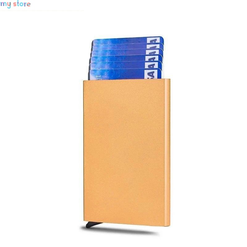 Anti Rfid Blocking Protected Magic Men ID Credit Card Holder Wallet Men Women Metal Business Bank CreditCard Cardholder Case [pr