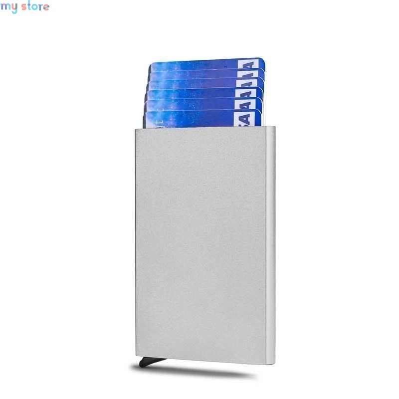 Anti Rfid Blocking Protected Magic Men ID Credit Card Holder Wallet Men Women Metal Business Bank CreditCard Cardholder Case [pr