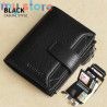 GERUOLA Men's Genuine Leather Wallet, Vintage RFID Blocking Anti-Theft Folding Wallet, ID Window, Coin Pocket, and Zipper Closur
