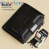 GERUOLA Men's Genuine Leather Wallet, Vintage RFID Blocking Anti-Theft Folding Wallet, ID Window, Coin Pocket, and Zipper Closur