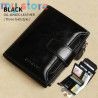 GERUOLA Men's Genuine Leather Wallet, Vintage RFID Blocking Anti-Theft Folding Wallet, ID Window, Coin Pocket, and Zipper Closur