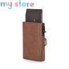 Pop-up Slim RFID Card Holder for Men Minimalist Leather Credit Card Wallet with Coin Purse and Cash Slot Travel Small Purse [pro
