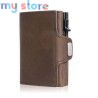 Pop-up Slim RFID Card Holder for Men Minimalist Leather Credit Card Wallet with Coin Purse and Cash Slot Travel Small Purse [pro