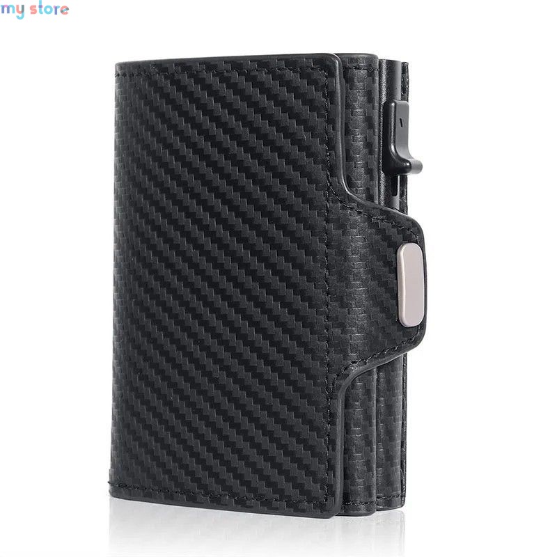 Pop-up Slim RFID Card Holder for Men Minimalist Leather Credit Card Wallet with Coin Purse and Cash Slot Travel Small Purse [pro