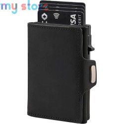Pop-up Slim RFID Card Holder for Men Minimalist Leather Credit Card Wallet with Coin Purse and Cash Slot Travel Small Purse [pro