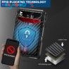 RFID Blocking Mens Wallet | Minimalist Slim Smart Pop-Up Card Holder, Metal Credit Card Wallet with Money Clip for Men [product.