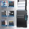 Men's Slim Leather Wallet RFID Blocking Minimalist Bifold with Pop up Aluminum Case Money Clip And Credit Card Holder [product.b