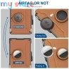 Men's Slim Leather Wallet RFID Blocking Minimalist Bifold with Pop up Aluminum Case Money Clip And Credit Card Holder [product.b
