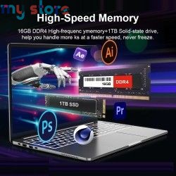 Ninkear A15 Pro Laptop AMD Ryzen 5, 16“ 120Hz 2.5K Display Screen 16GB 1TB Fingerprint Unlock Notebook Office Computer [product.