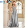 Elegant Sequins Evening Dress For Women 2024 Deep V-neck Satin Prom Party Green Dress Floor Length Blue Formal Gowns [product.br