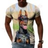 New Tide Summer Fashion Doberman Picture T-shirts Casual Print Tees Hi