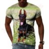 New Tide Summer Fashion Doberman Picture T-shirts Casual Print Tees Hi