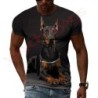 New Tide Summer Fashion Doberman Picture T-shirts Casual Print Tees Hi