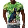 New Tide Summer Fashion Doberman Picture T-shirts Casual Print Tees Hi