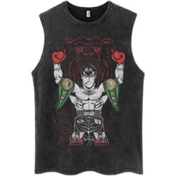 Hot Anime Hajime No Ippo Kamogawa Boxing Gym Washed Tops Men Makunouch