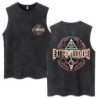 Whales and Sun Tattoo By Robe De Extremoduro Washed Tank Tops Men Wome