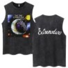 Whales and Sun Tattoo By Robe De Extremoduro Washed Tank Tops Men Wome
