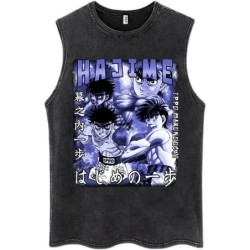 Hot Anime Hajime No Ippo Kamogawa Boxing Gym Washed Tops Men Makunouch