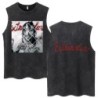 Whales and Sun Tattoo By Robe De Extremoduro Washed Tank Tops Men Wome