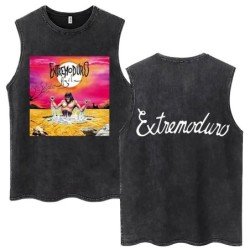 Whales and Sun Tattoo By Robe De Extremoduro Washed Tank Tops Men Wome