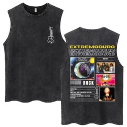 Whales and Sun Tattoo By Robe De Extremoduro Washed Tank Tops Men Wome