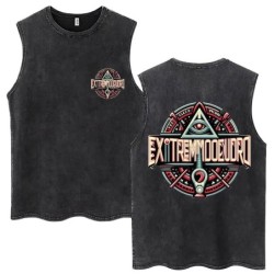 Whales and Sun Tattoo By Robe De Extremoduro Washed Tank Tops Men Wome