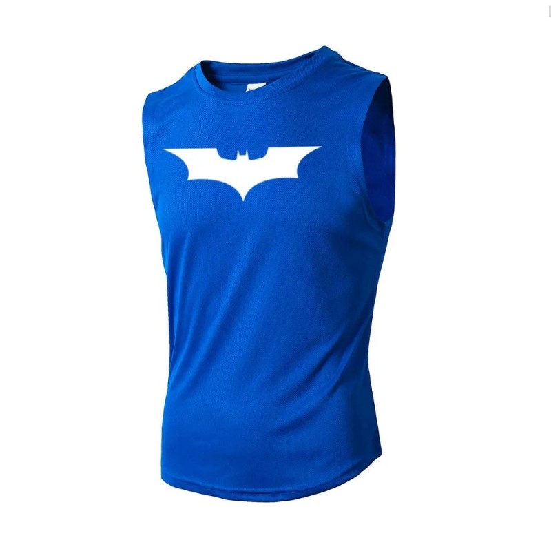 Bat Printed Men's Loose Sleeveless T-shirt Autumn inner wear Running T