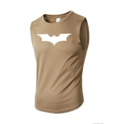 Bat Printed Men's Loose Sleeveless T-shirt Autumn inner wear Running T